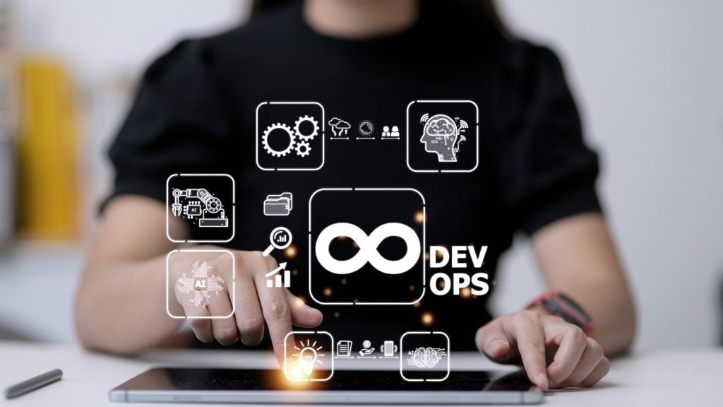 DevOps concept, software development and IT operations, agile pr